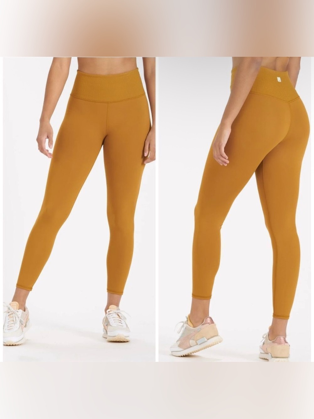 Vuori Rib Studio Legging Size XS DARK GOLDEN Women Performance Leggings *FLAW - Picture 1 of 12